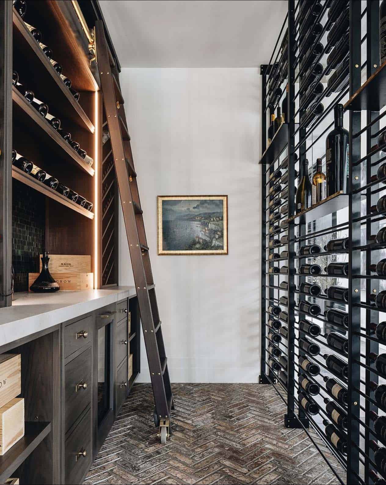 transitional-style-wine-room