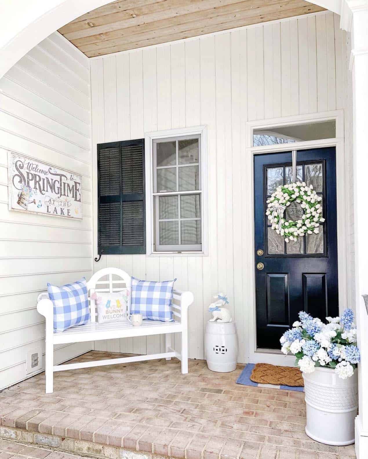 spring-front-porch-with-blue-and-white-color-scheme