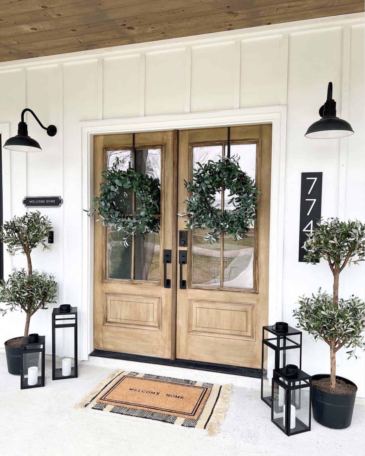 spring-front-porch-with-olive-double-topiary-trees