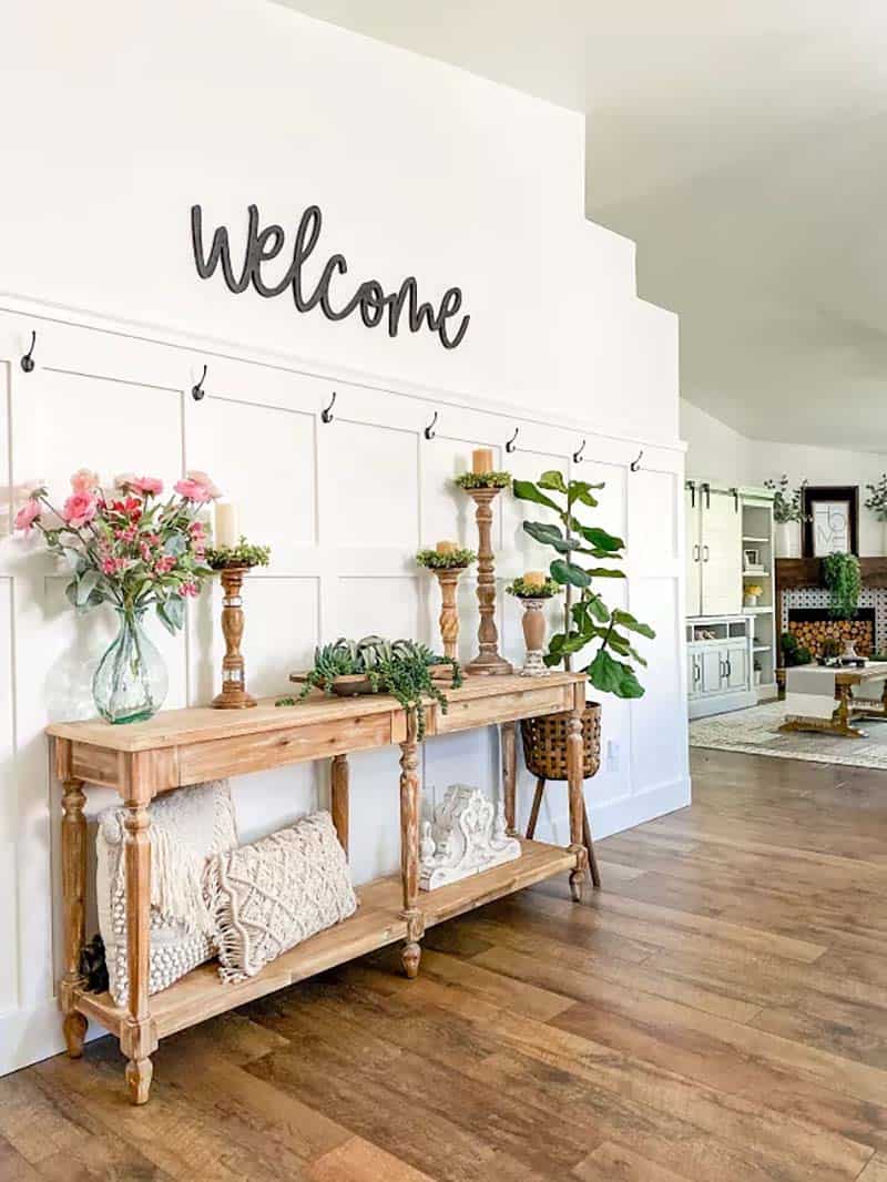 spring-console-table-with-diy-shiplap-wall