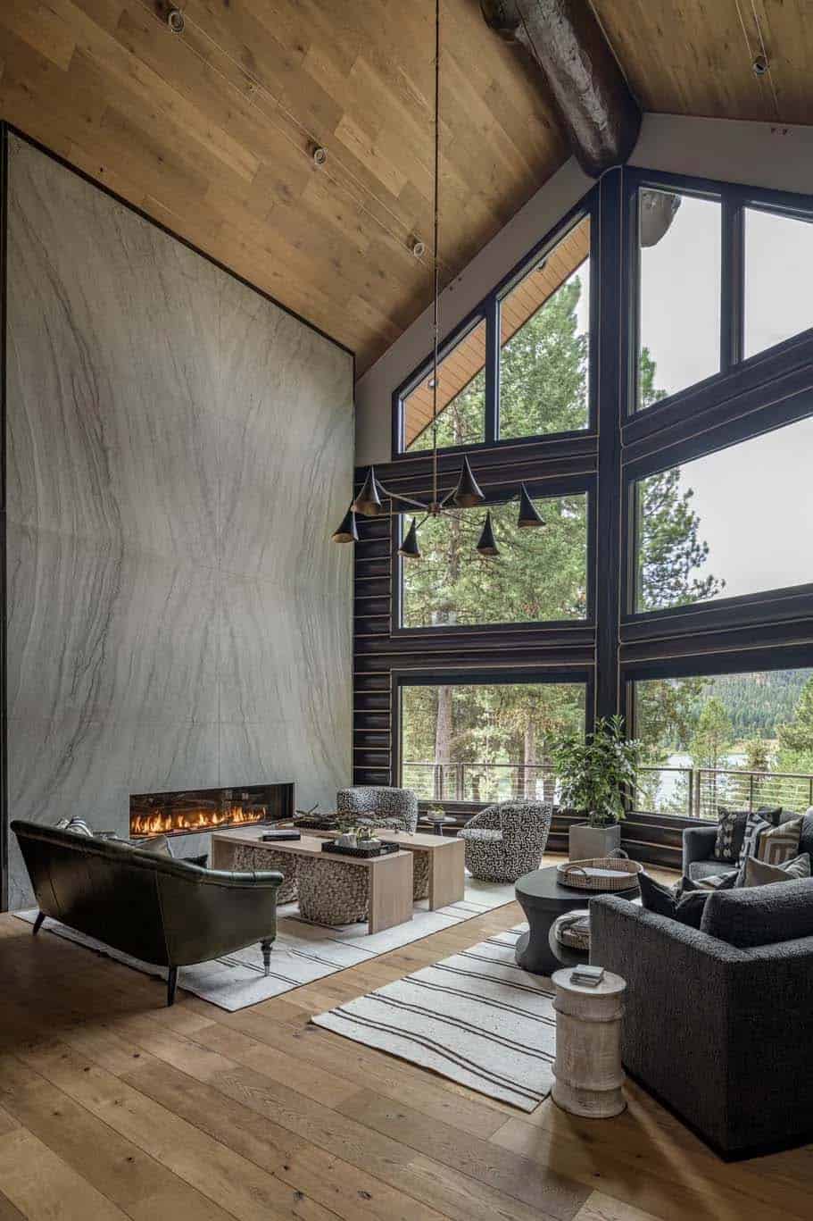 mountain-modern-style-living-room-with-a-leathered-quartzite-slab-fireplace