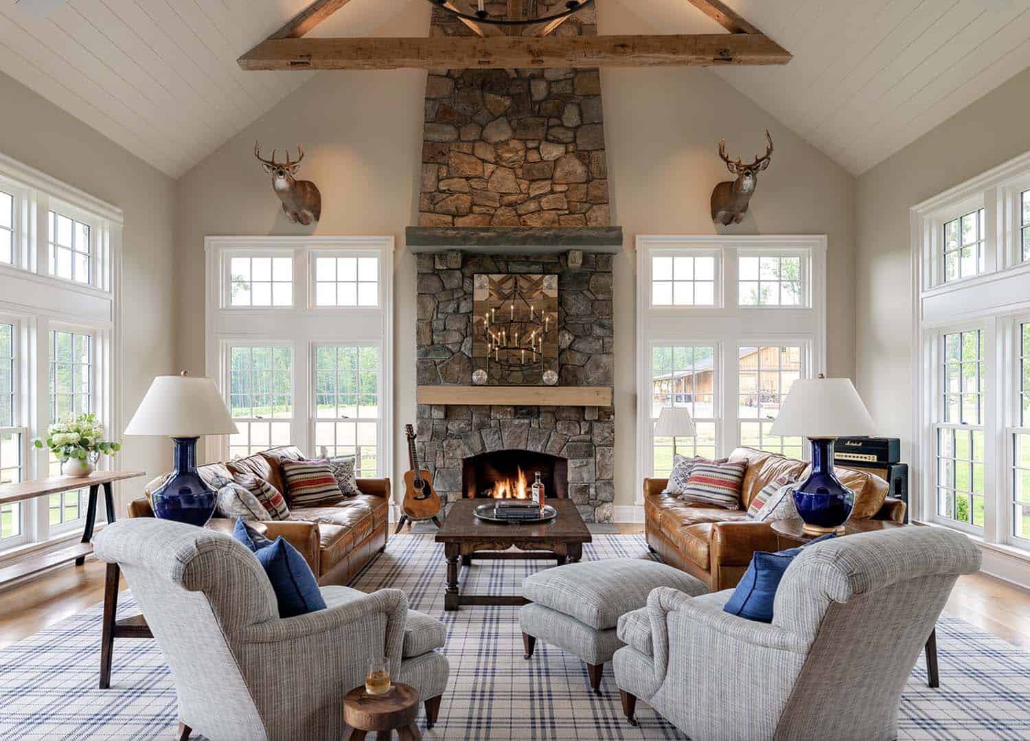 traditional-family-room-with-a-fireplace