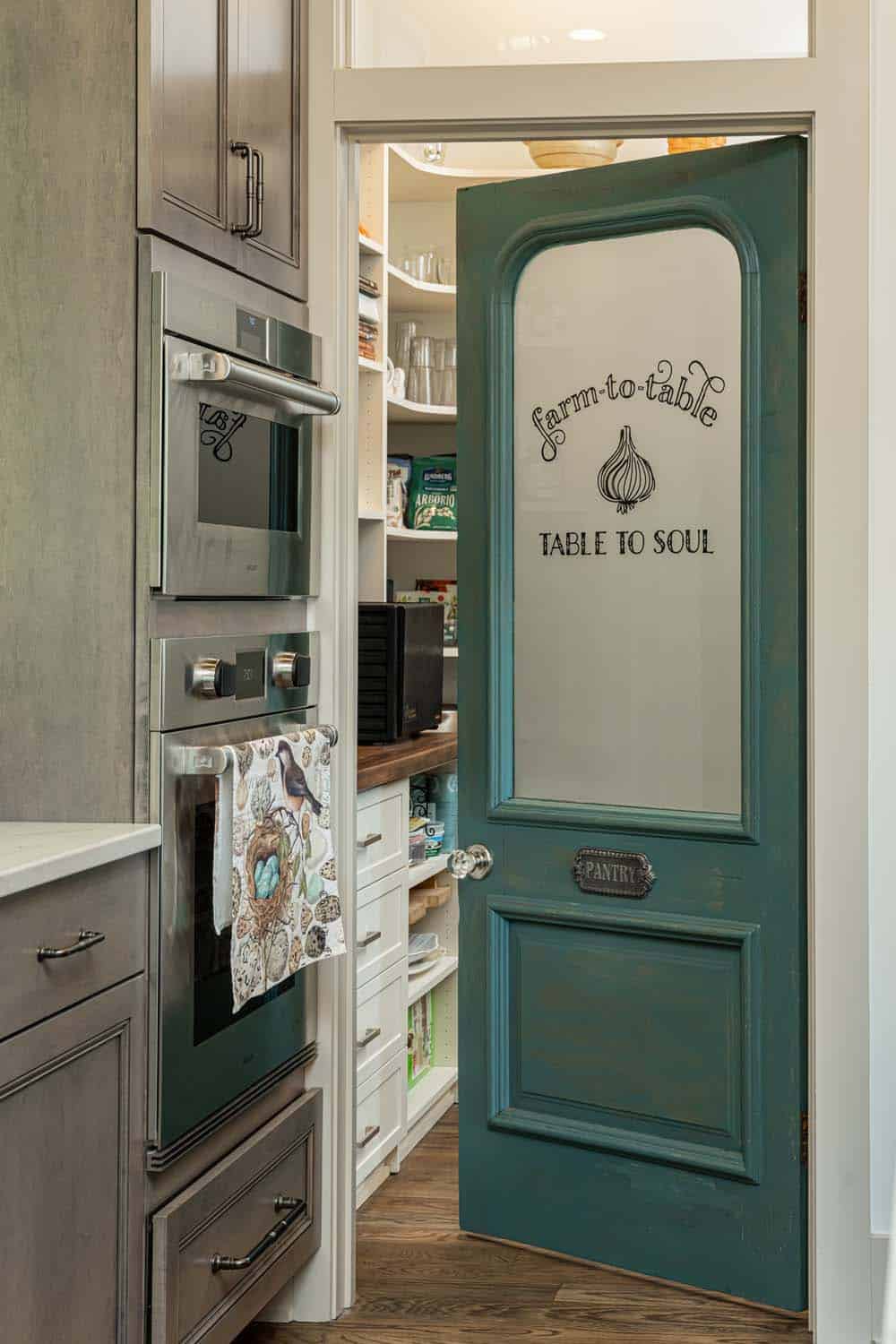 transitional-kitchen-pantry-door