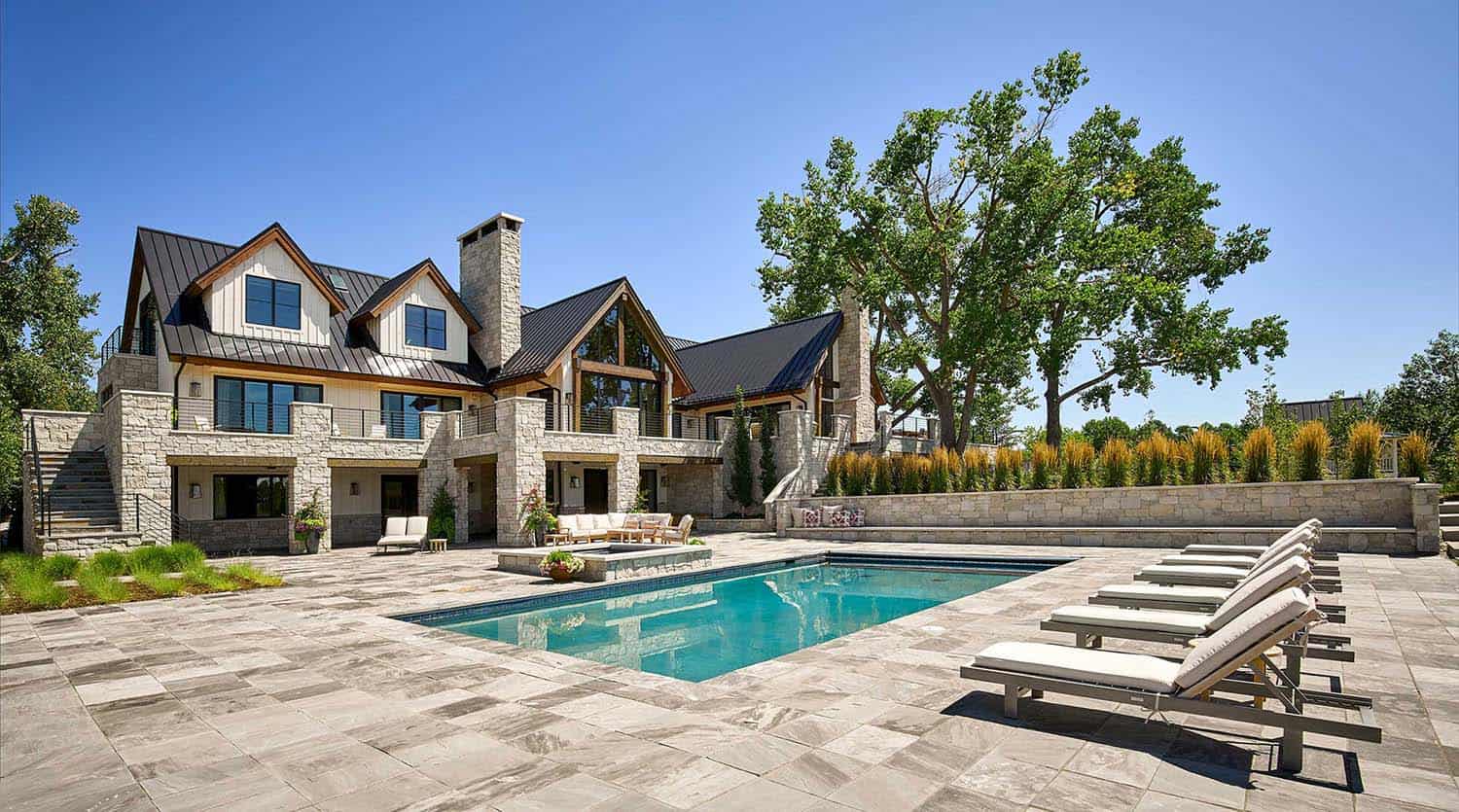 modern-farmhouse-exterior-with-a-pool