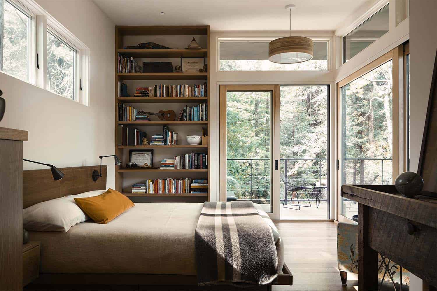 modern-bedroom-with-a-built-in-bookcase