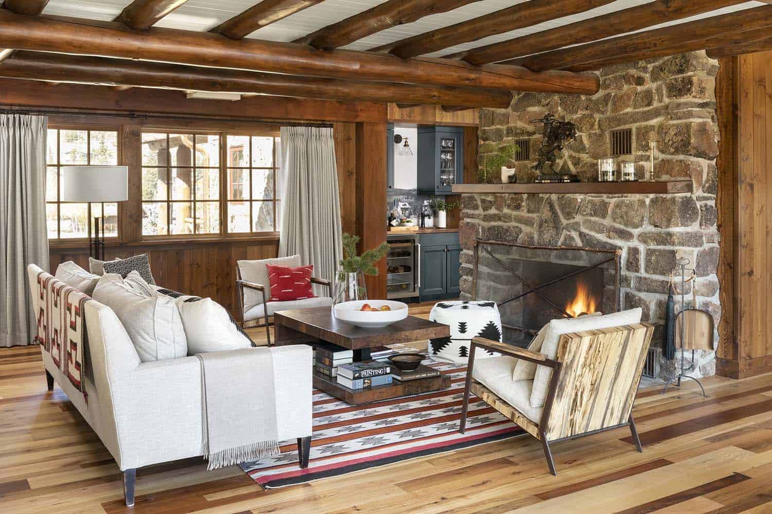 rustic-living-room-with-a-fireplace