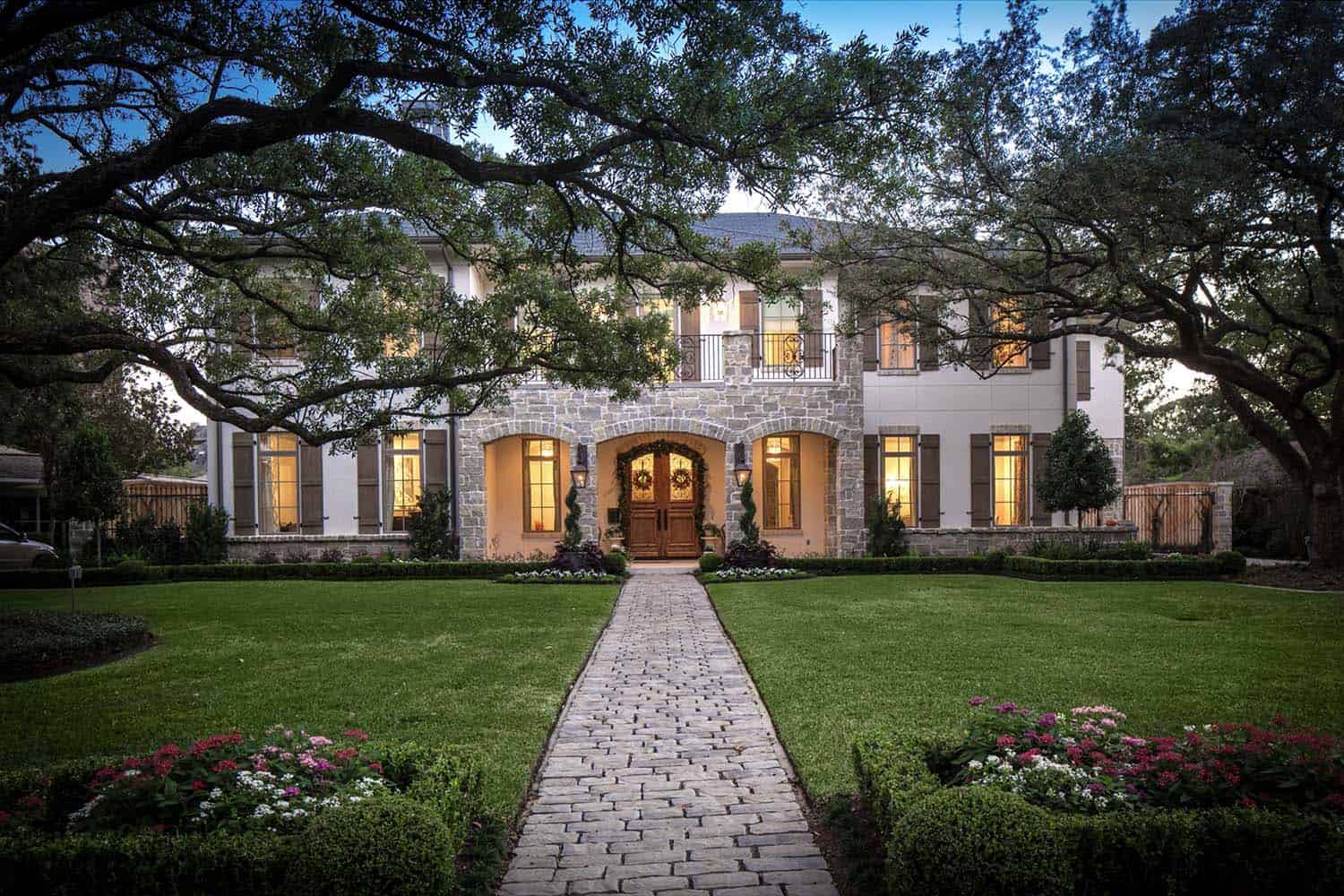See this traditional Houston home with a beautiful rustic French style