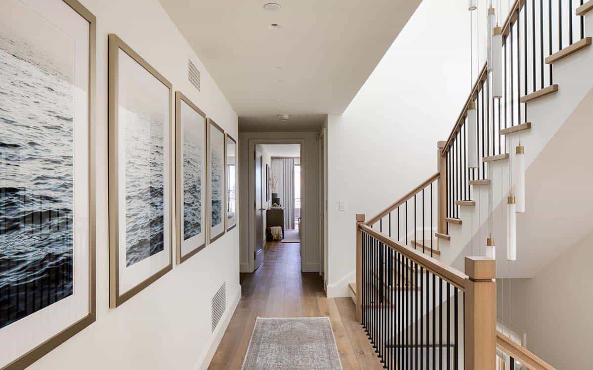 coastal-modern-hallway-with-a-staircase