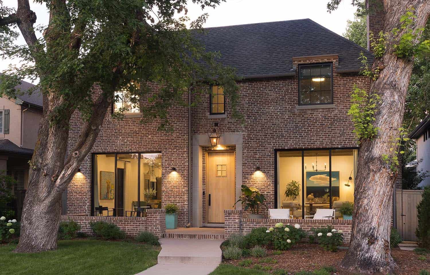 brick-home-two-story-exterior-at-dusk