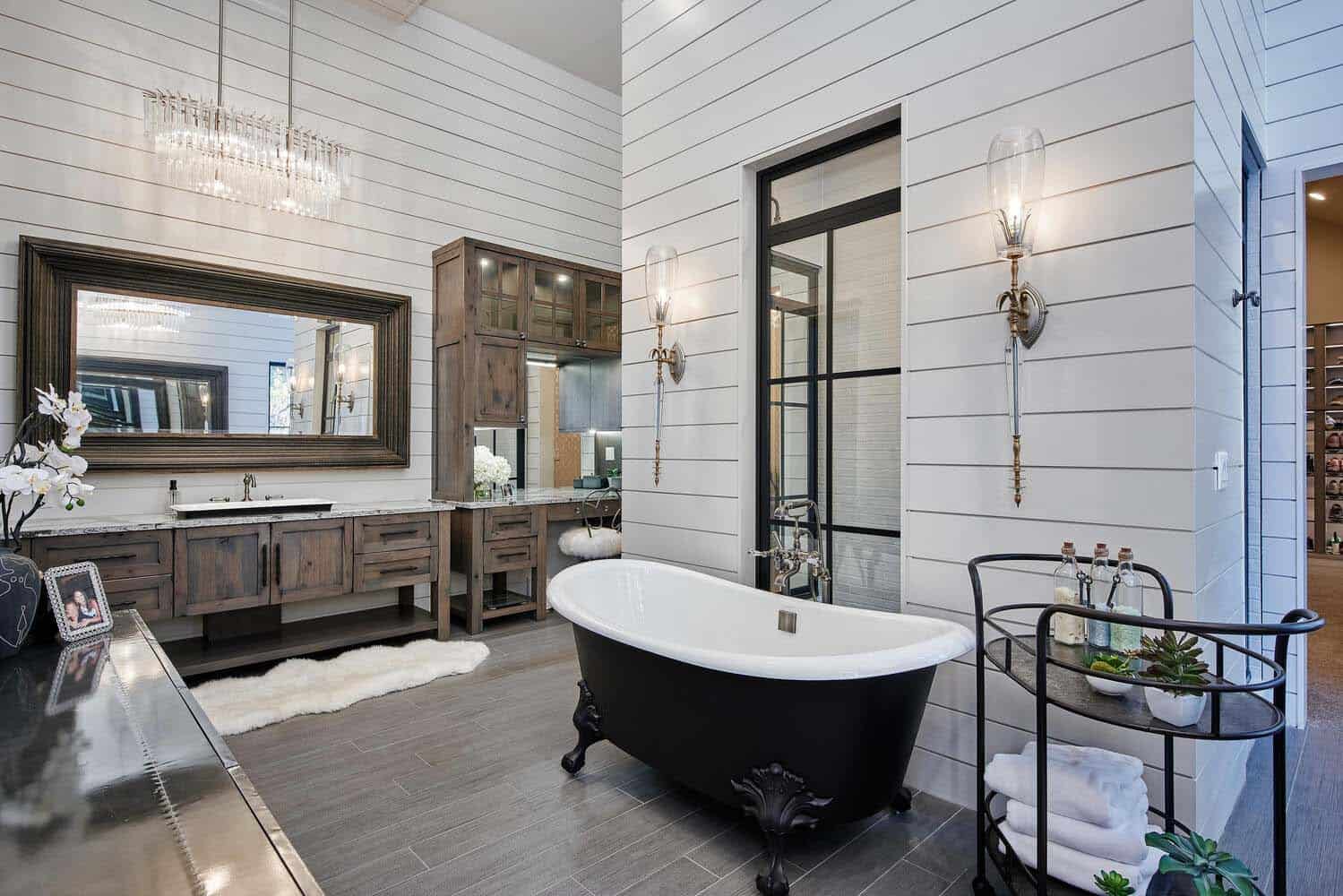 modern-glam-farmhouse-bathroom-with-a-freestanding-tub