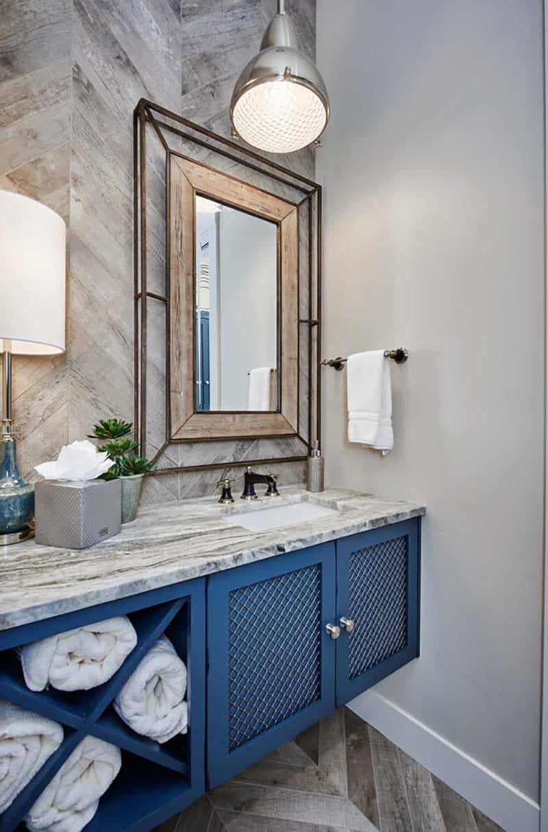modern-glam-farmhouse-bathroom-blue-vanity