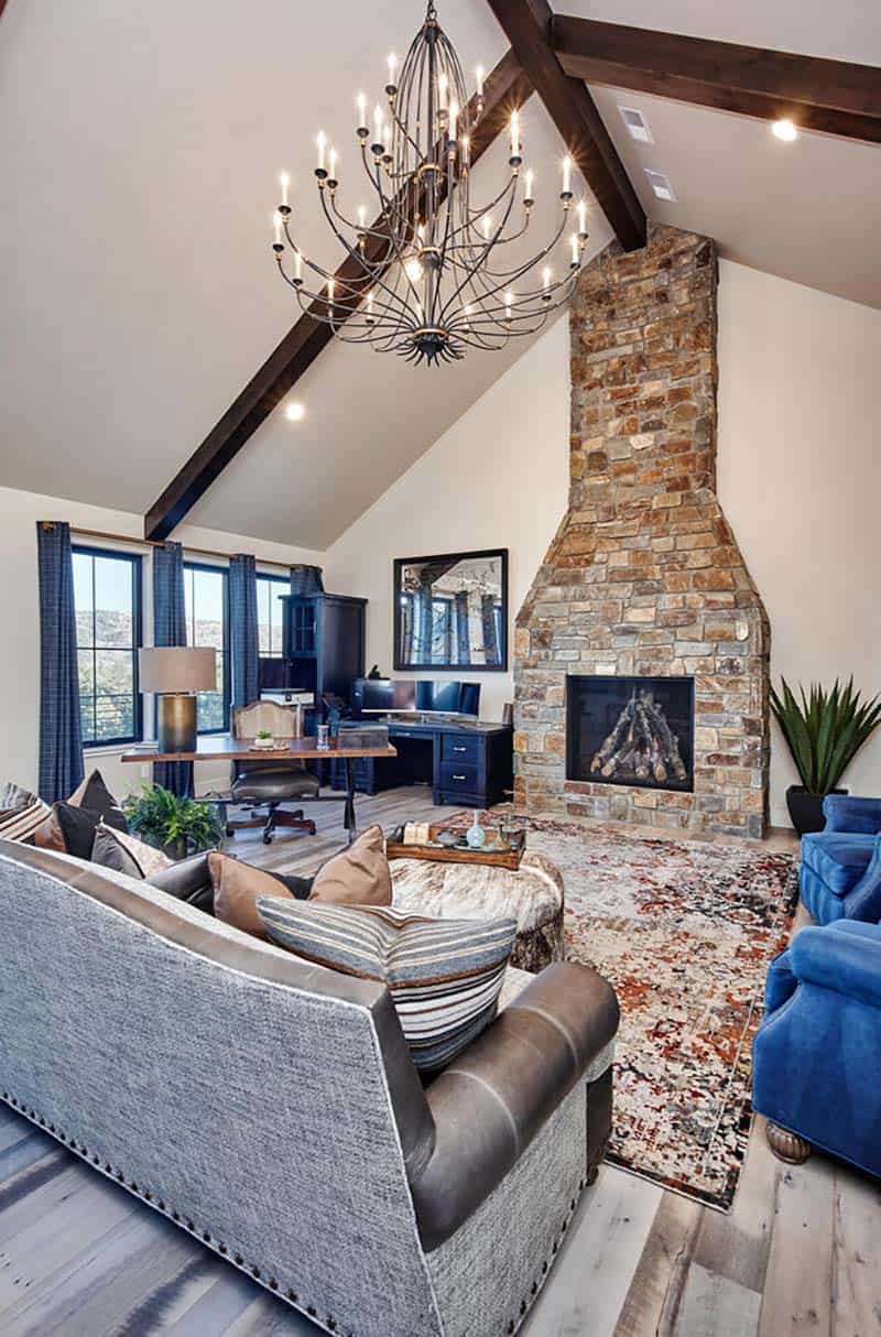 modern-glam-farmhouse-family-room-with-a-fireplace