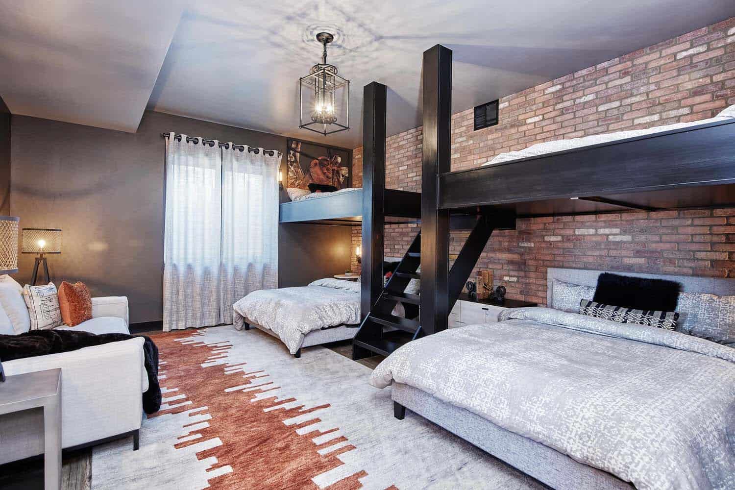 modern-glam-farmhouse-basement-bunk-bedroom