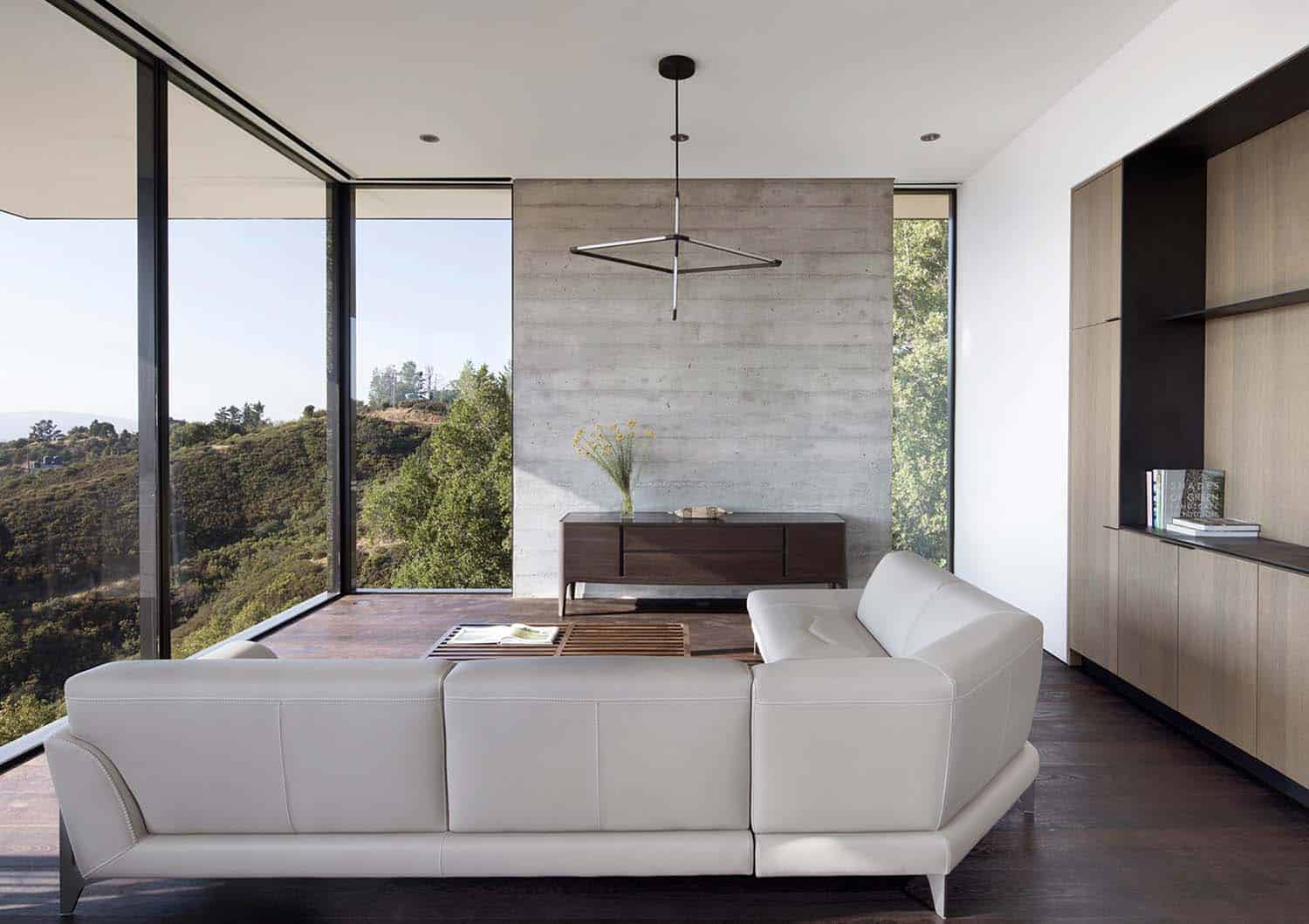 modern-living-room-with-a-board-formed-concrete-wall 