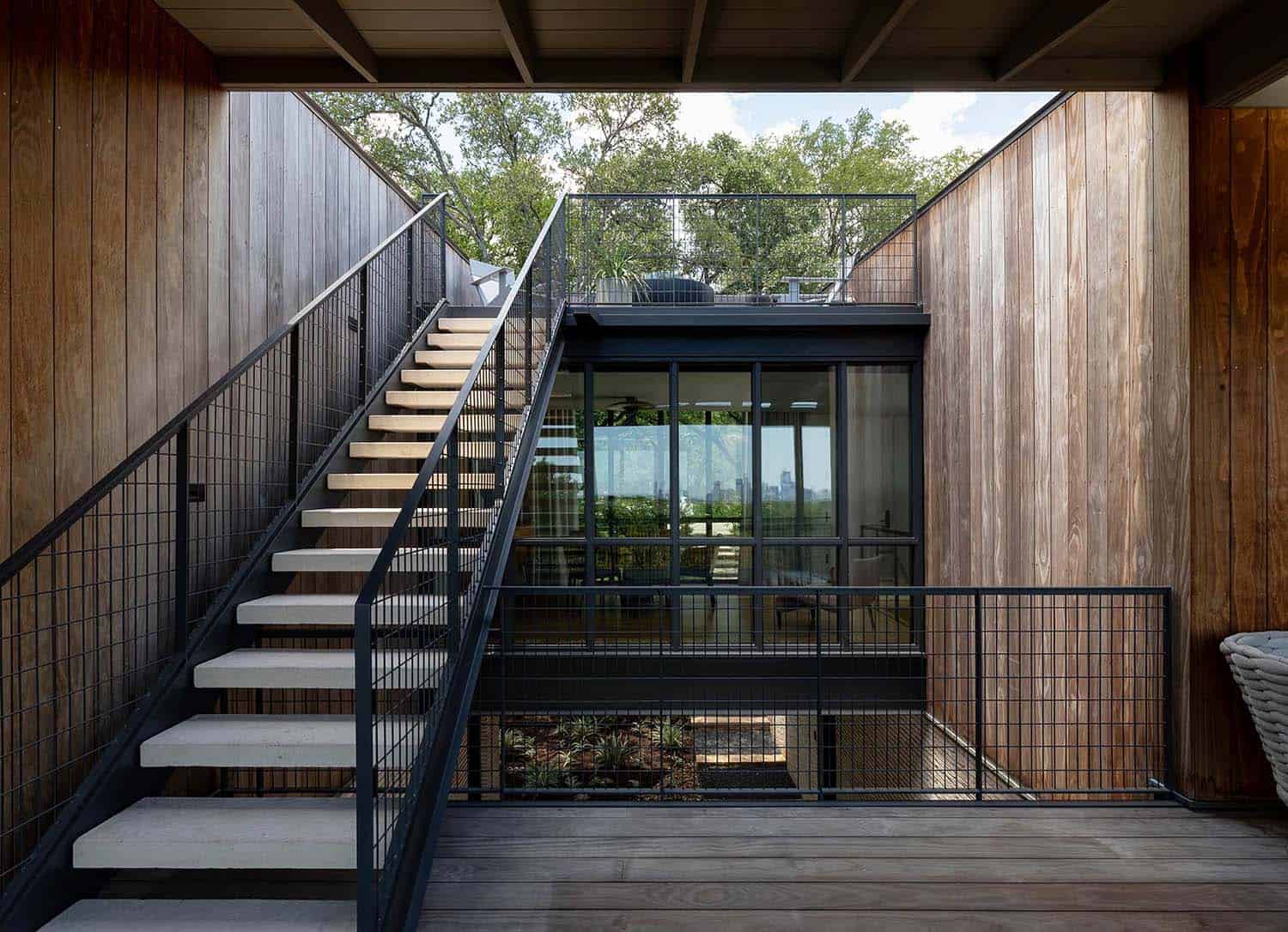 contemporary-covered-deck-staircase