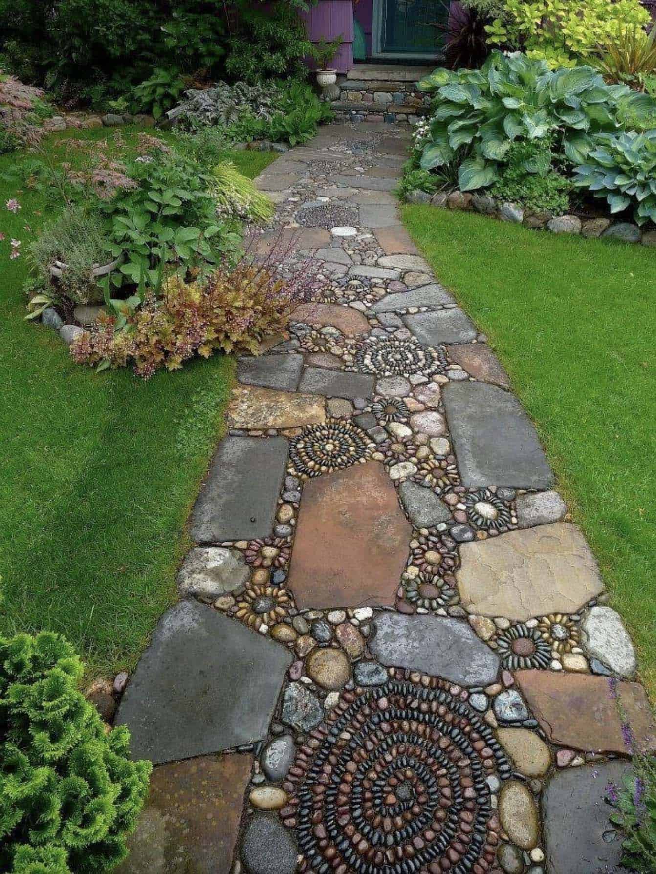 pebble-mosaic-pathway-in-the-garden