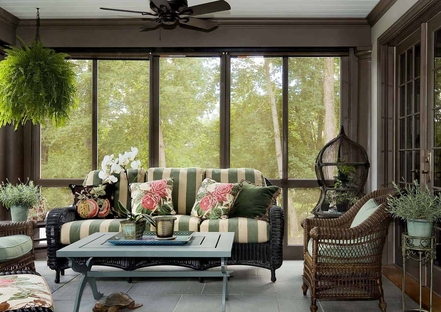 traditional screened porch