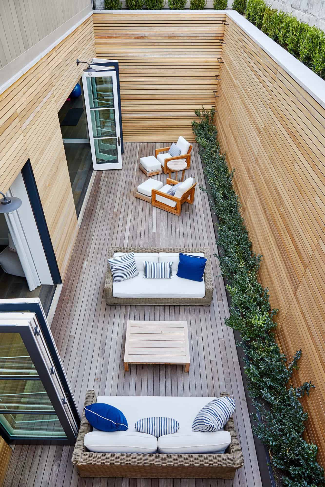 cool contemporary home exterior courtyard