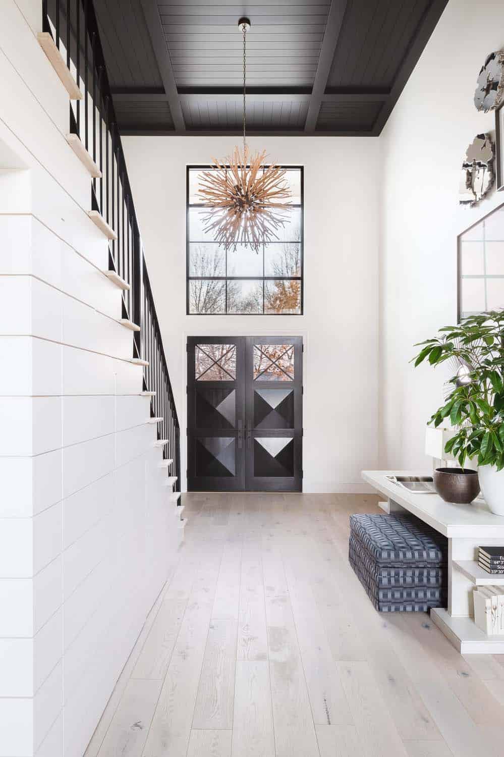 transitional style home statement entry