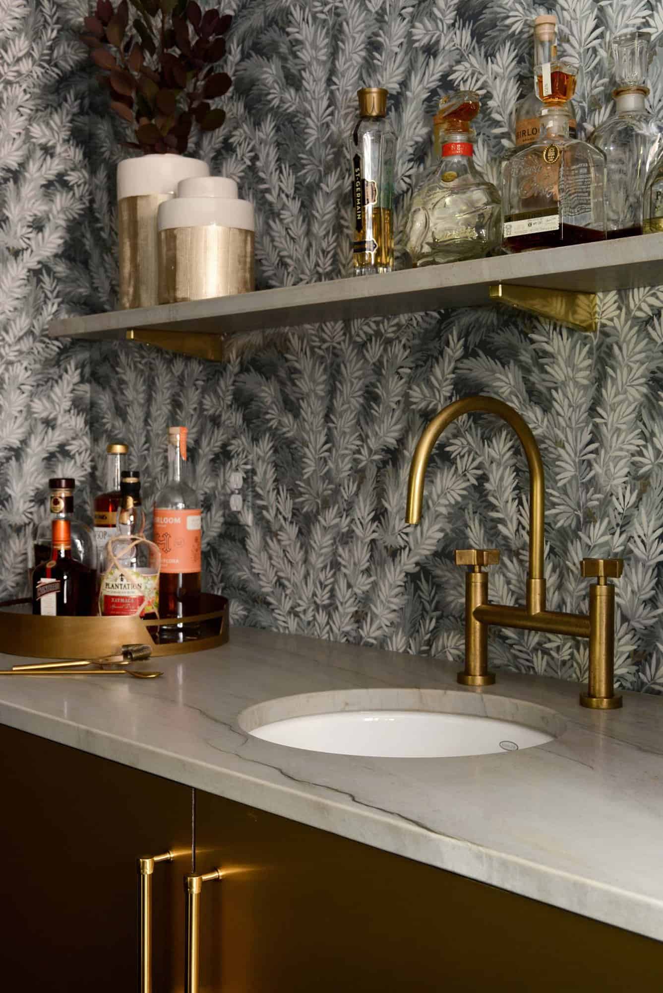 French contemporary home bar sink