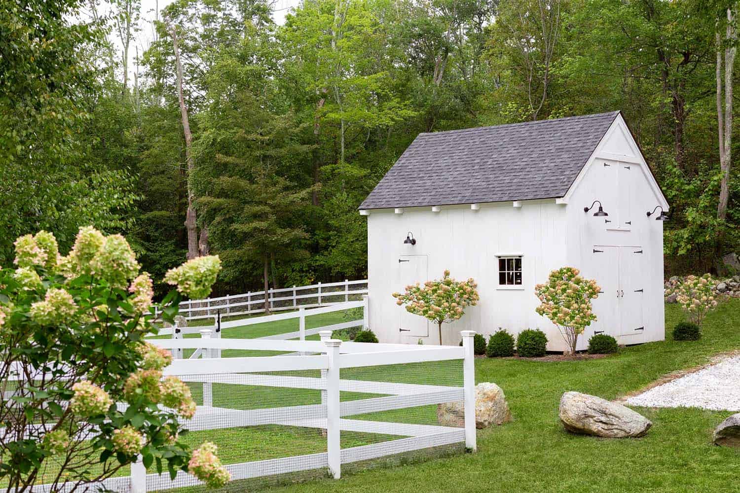 white country farmhouse exterior