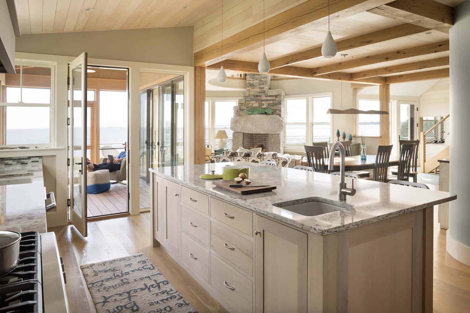 modern beach style kitchen