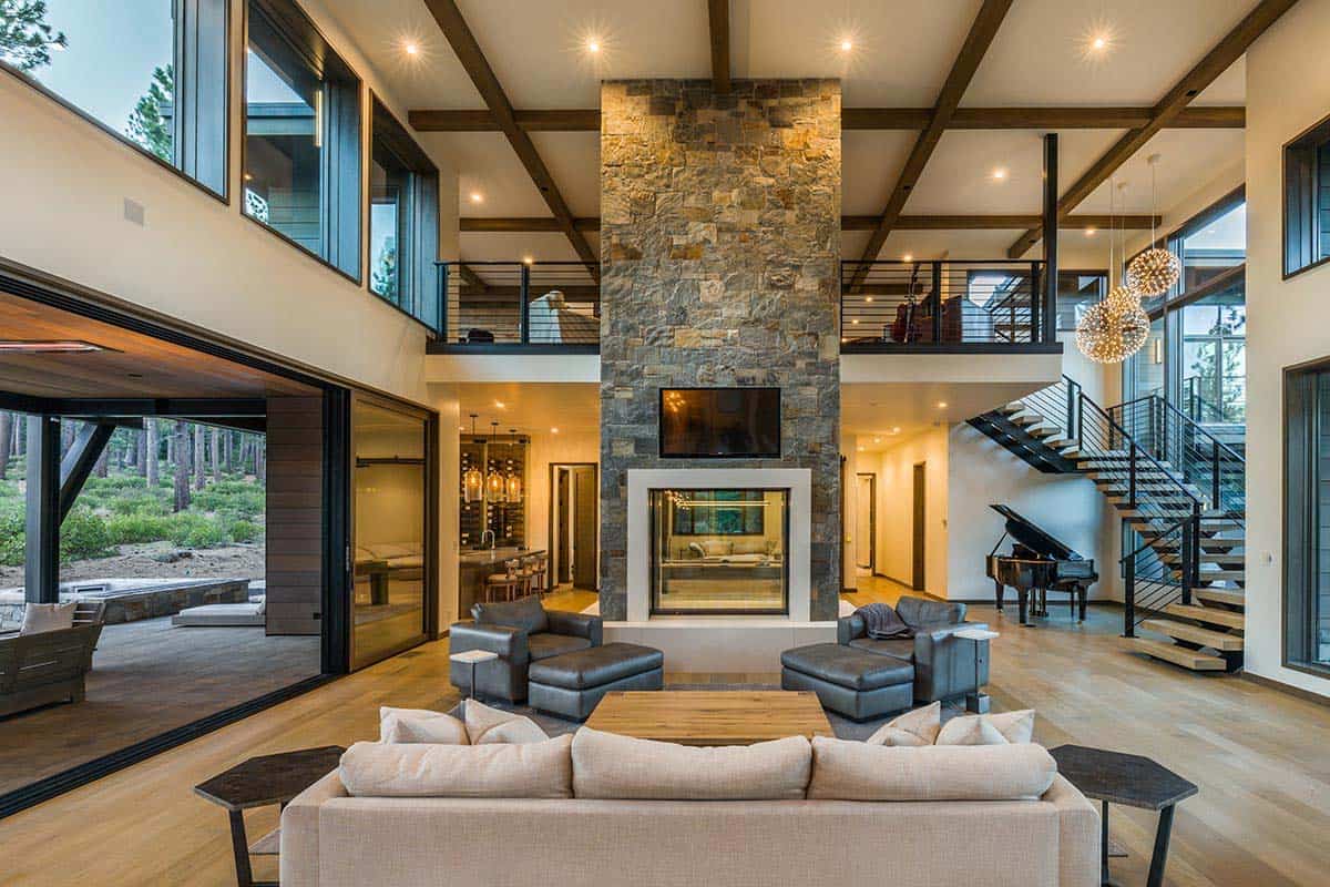 mountain contemporary living room