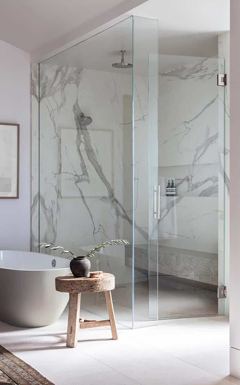 contemporary-bathroom-with-a-shower-and-freestanding-tub