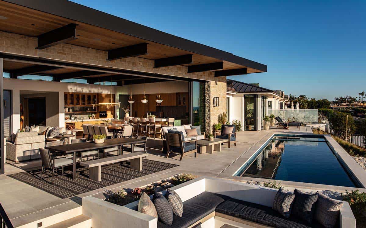 contemporary-backyard-patio-with-a-pool