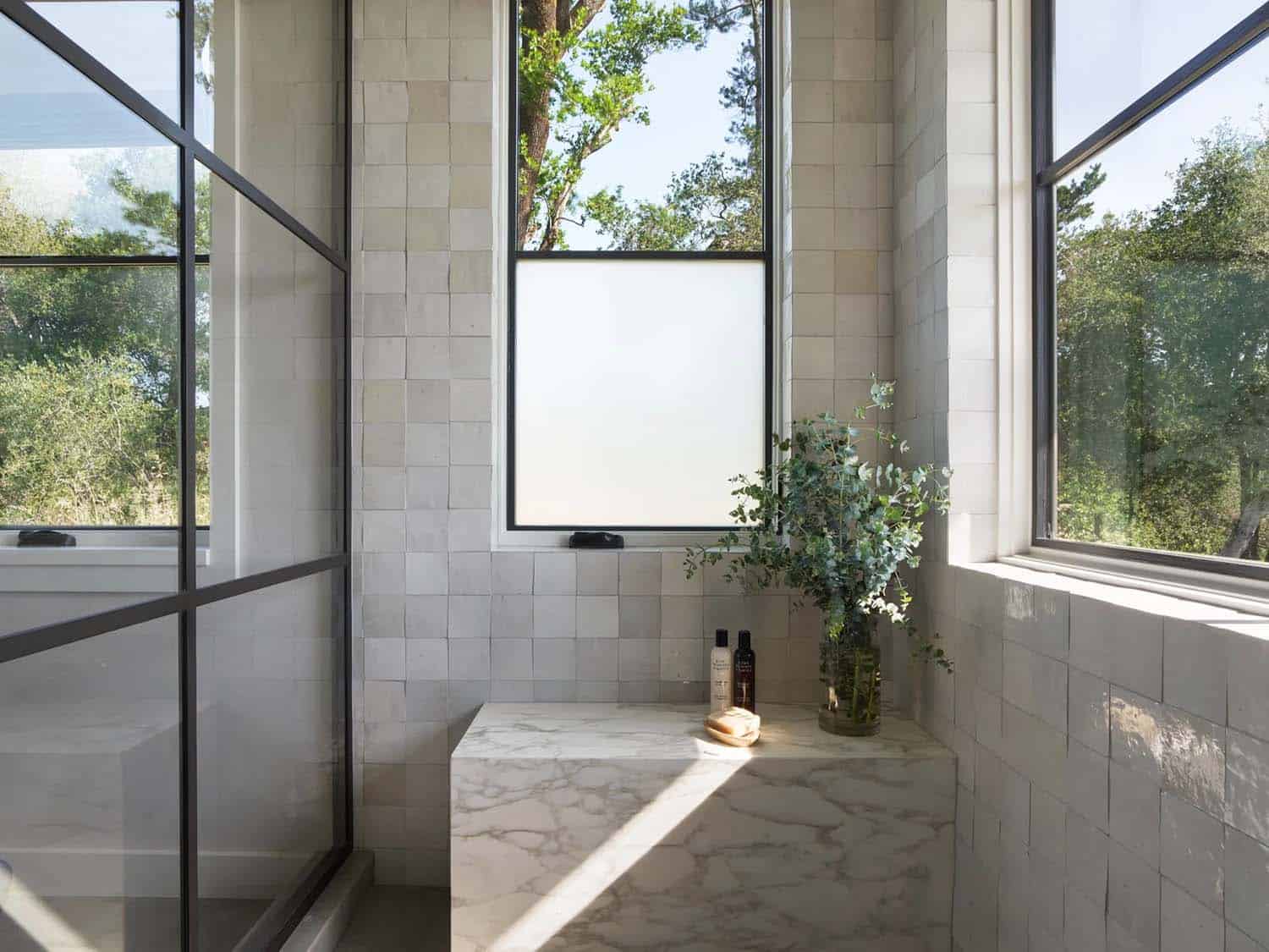 contemporary-bathroom-shower-with-a-bench
