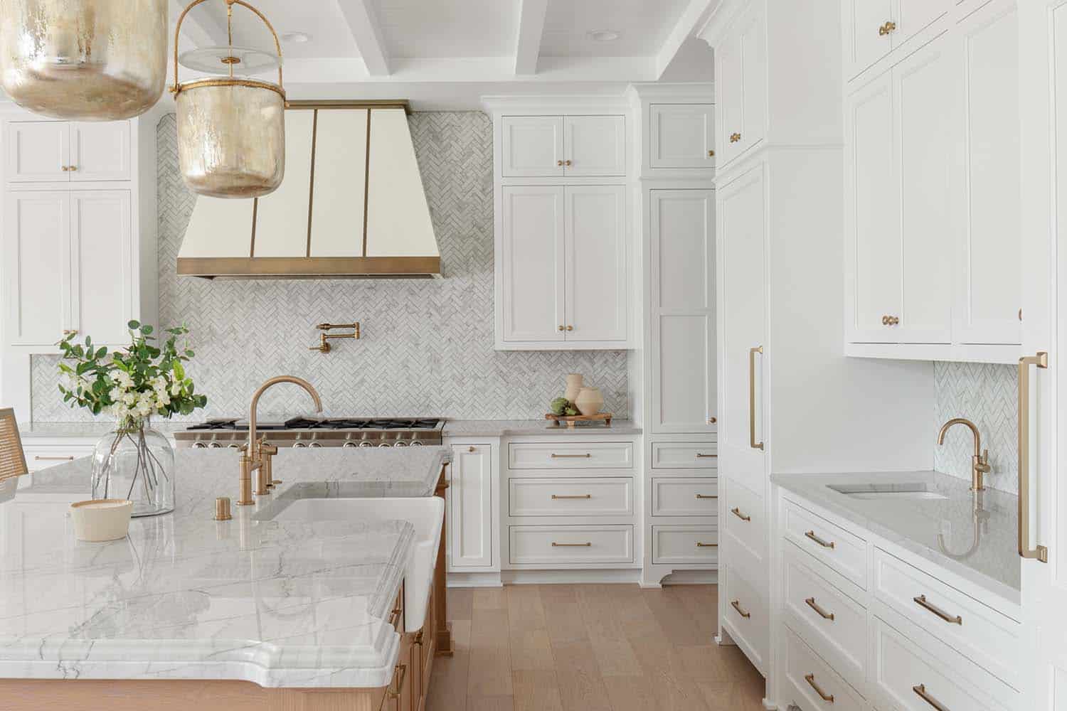 timeless kitchen with classic white cabinets