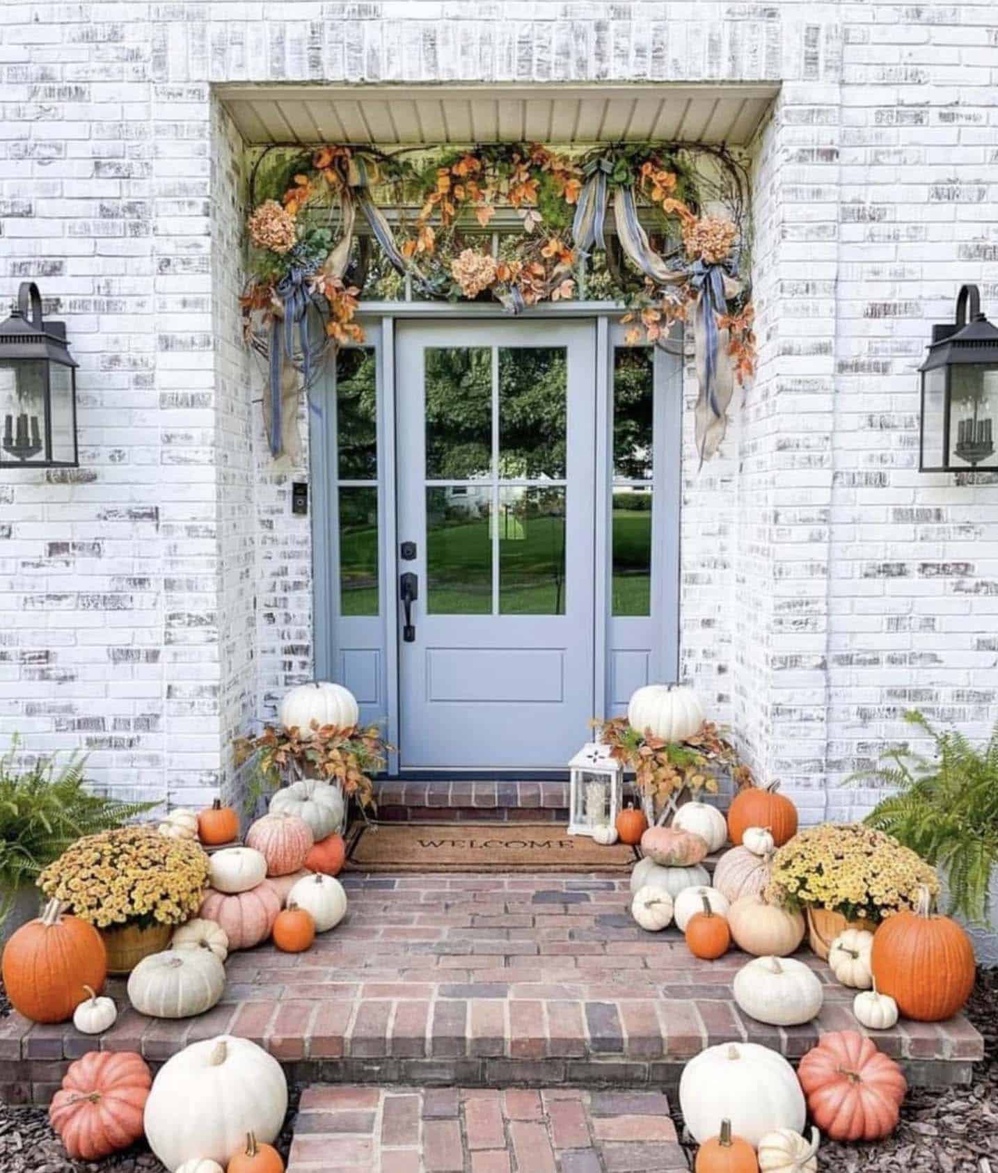 classic autumn style front porch