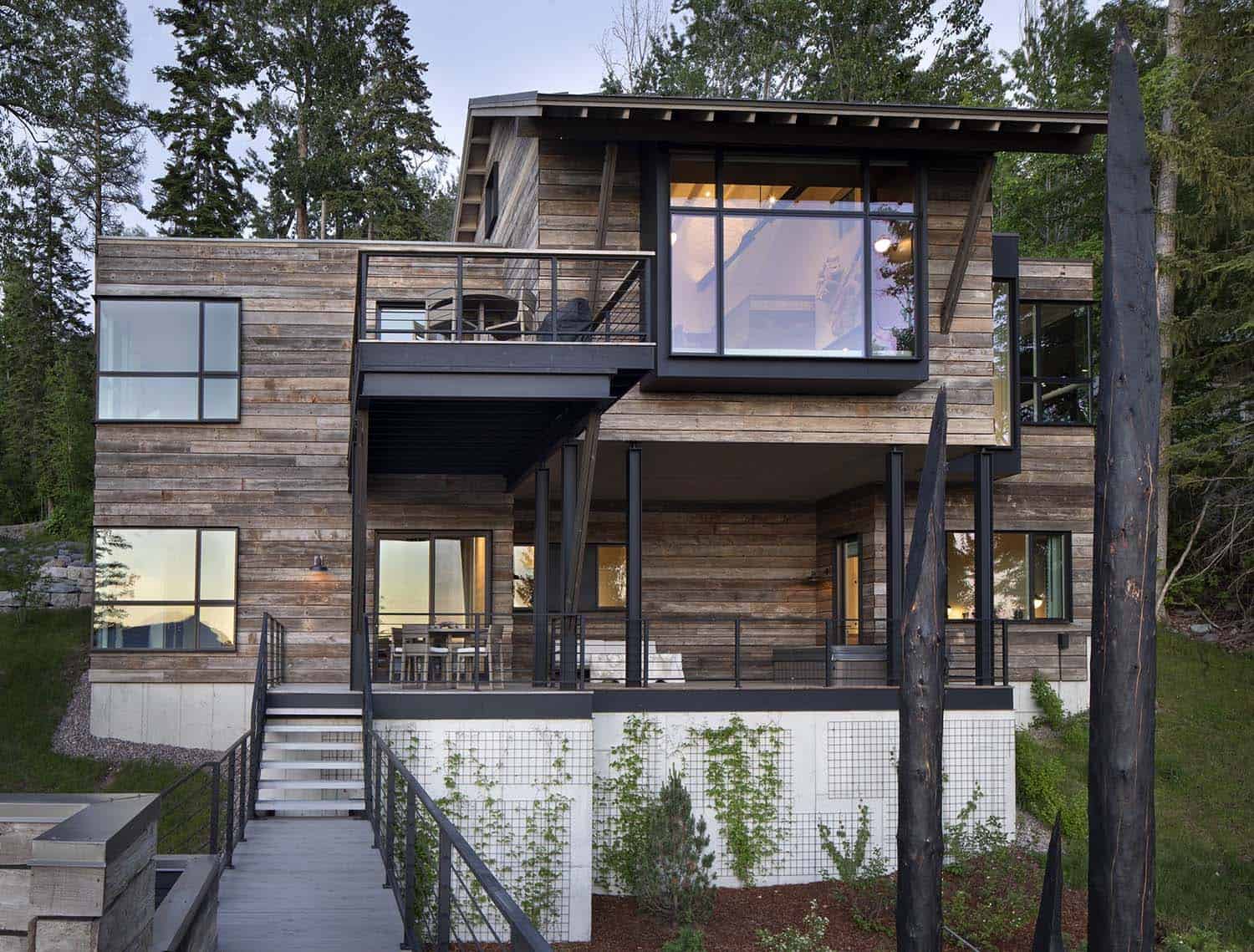 cottage modern lake house exterior
