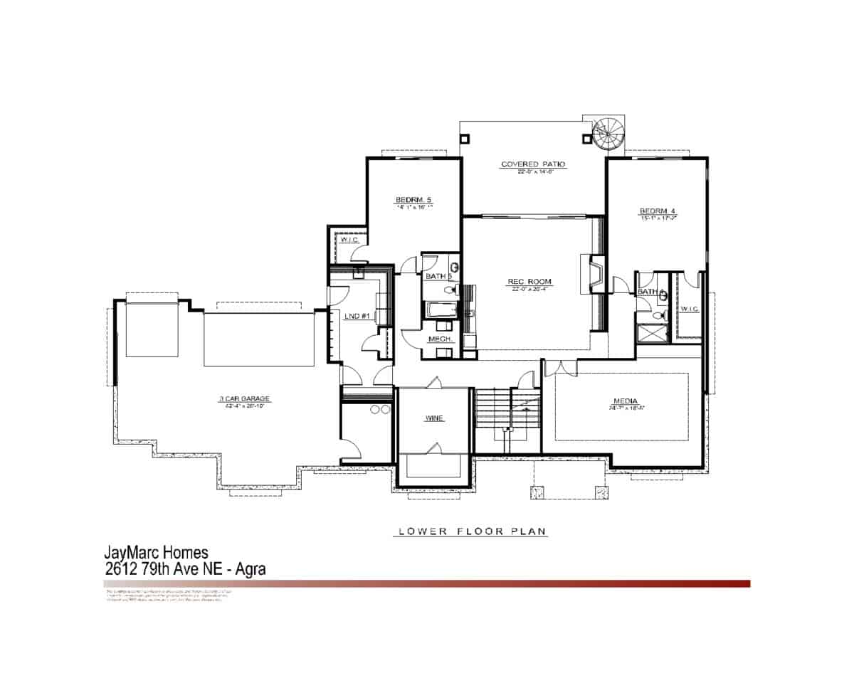 craftsman house lower floor plan