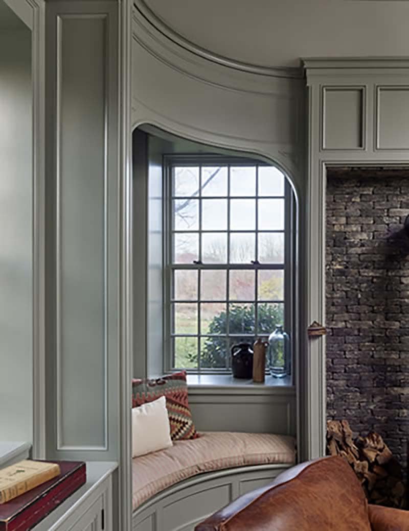 traditional built-in window seat