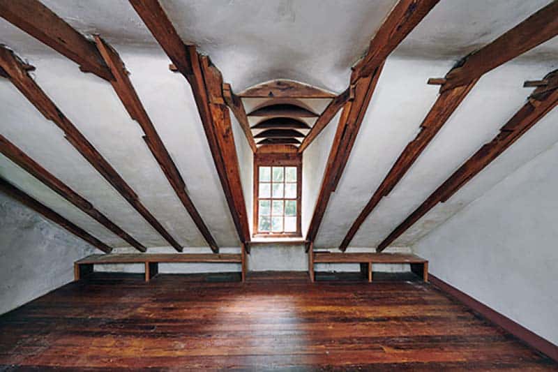historic house before the renovation attic detail