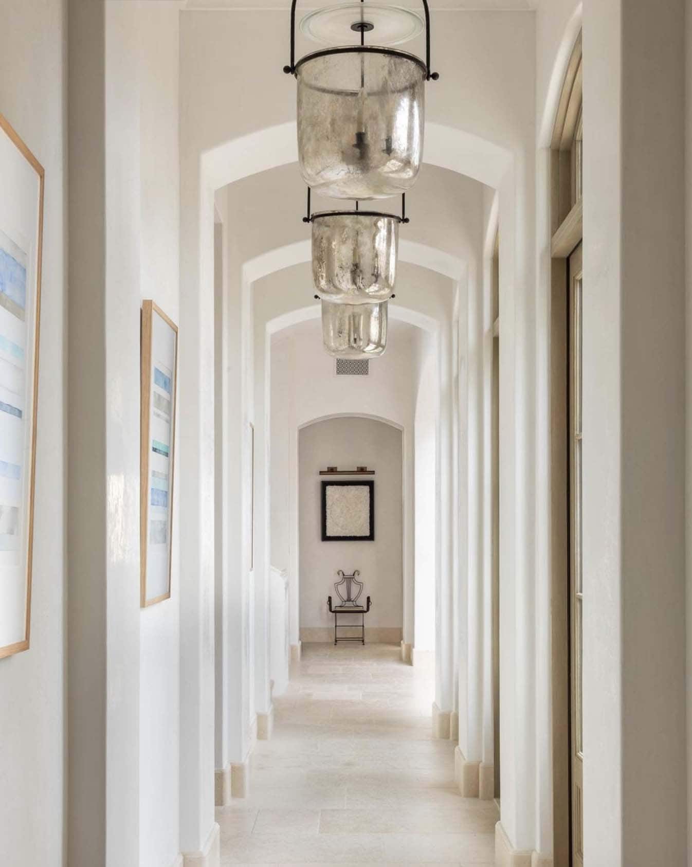 modern mediterranean hallway