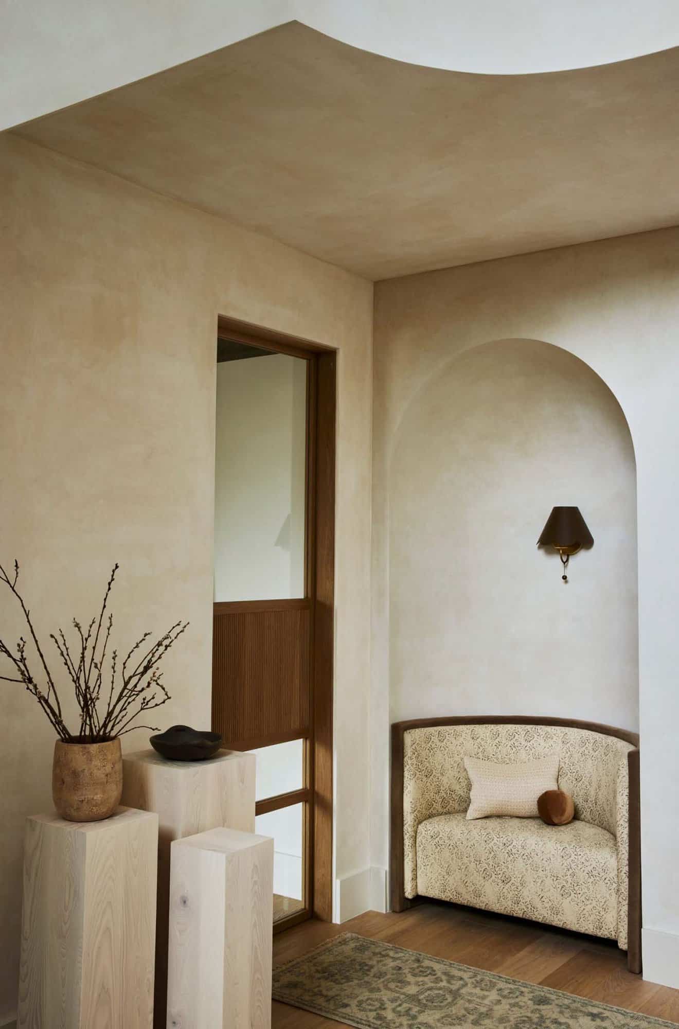 modern Spanish style alcove reading nook