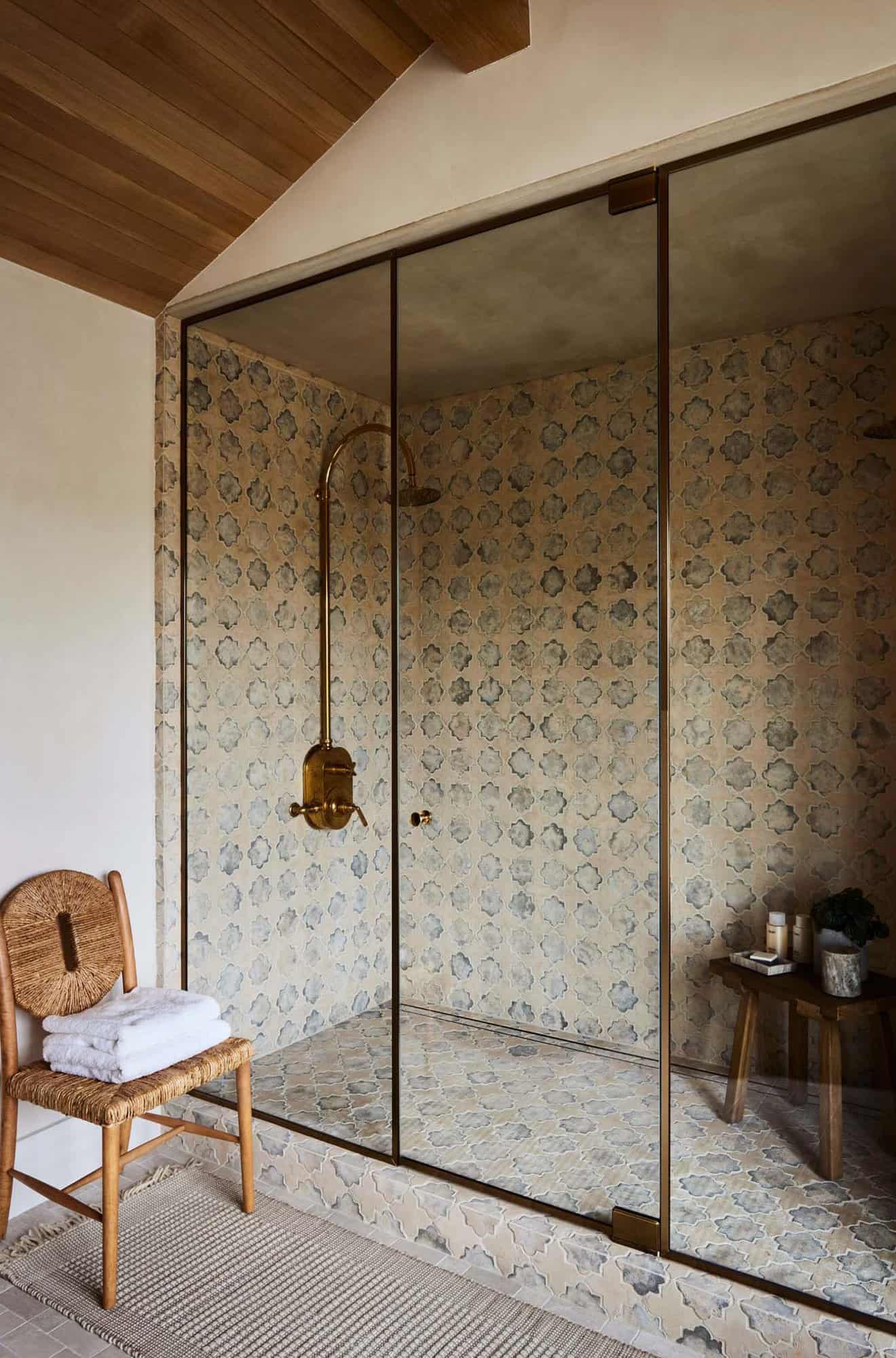 modern Spanish style bathroom shower