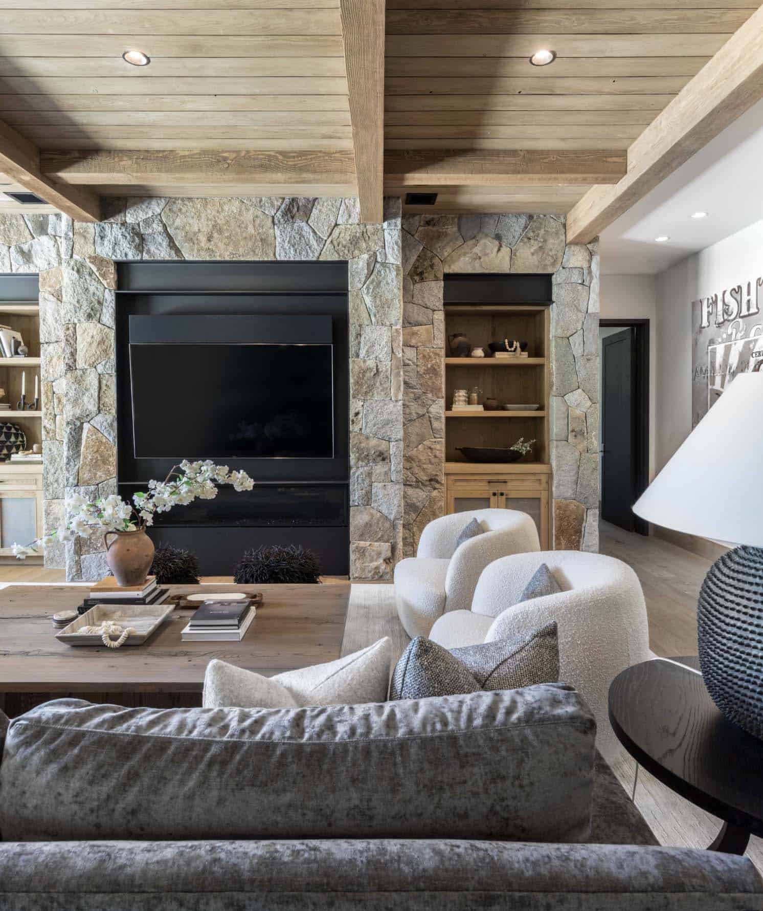 rustic family room