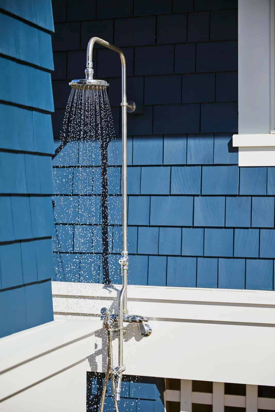 shingle style beach cottage outdoor shower