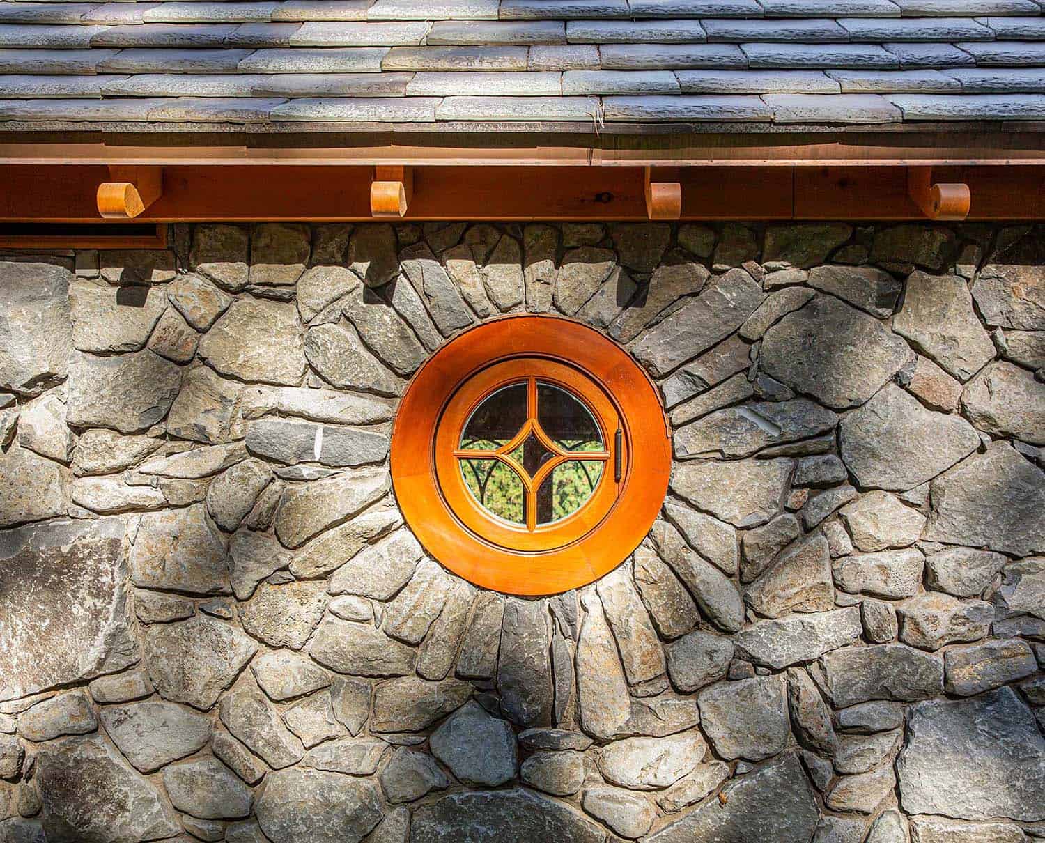 hobbit house exterior window and wall detail