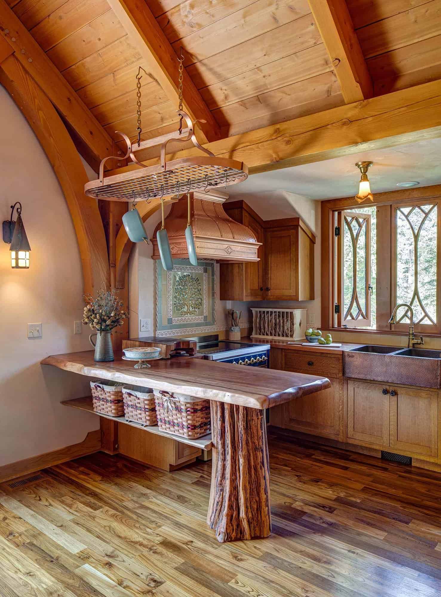 hobbit house rustic kitchen