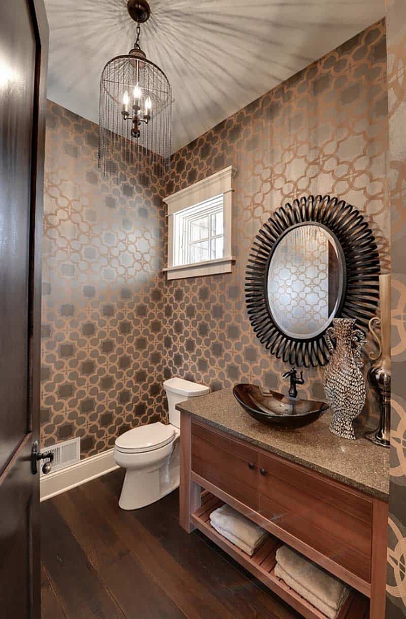 traditional style powder room