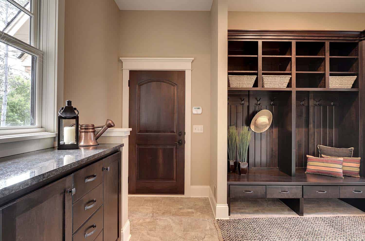 traditional style mudroom