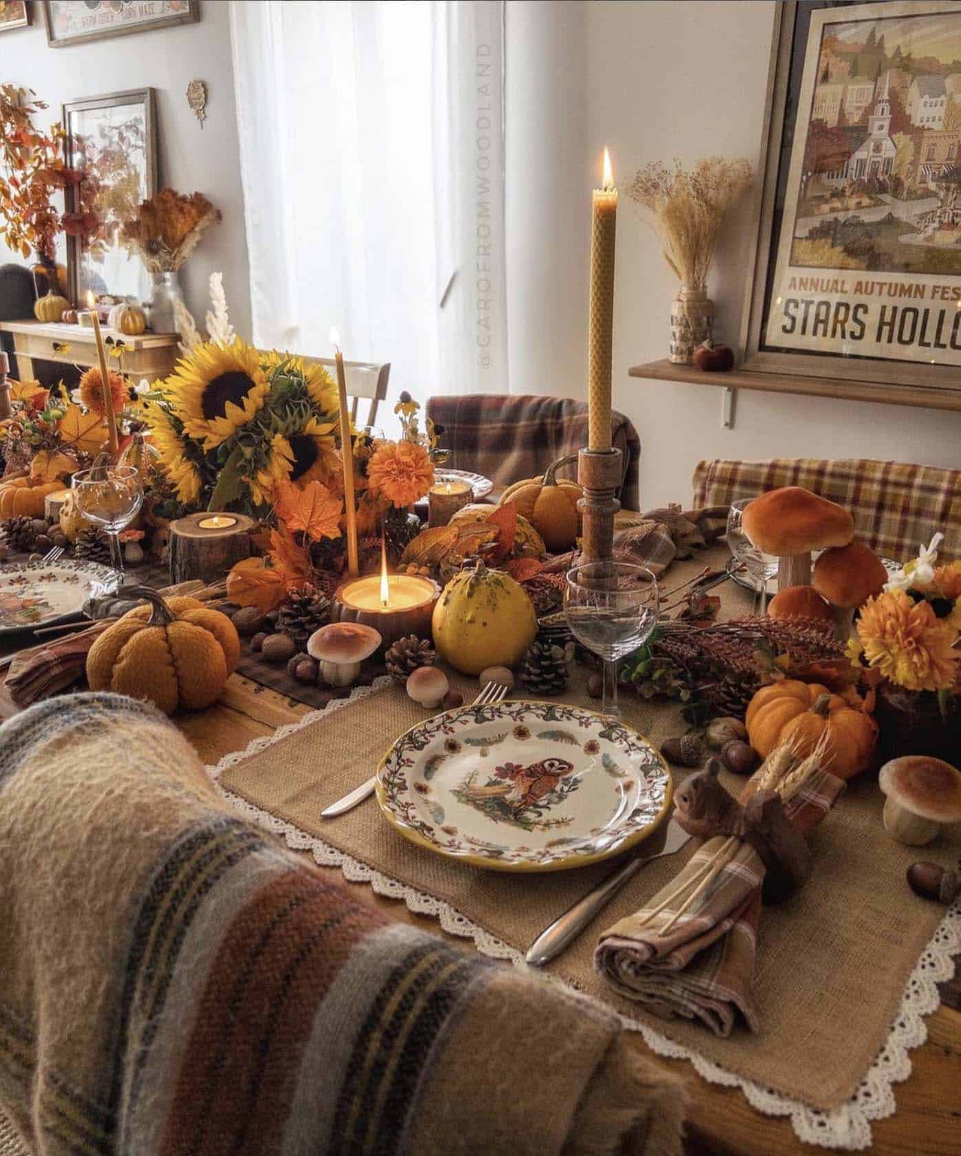 beautiful fall dining table