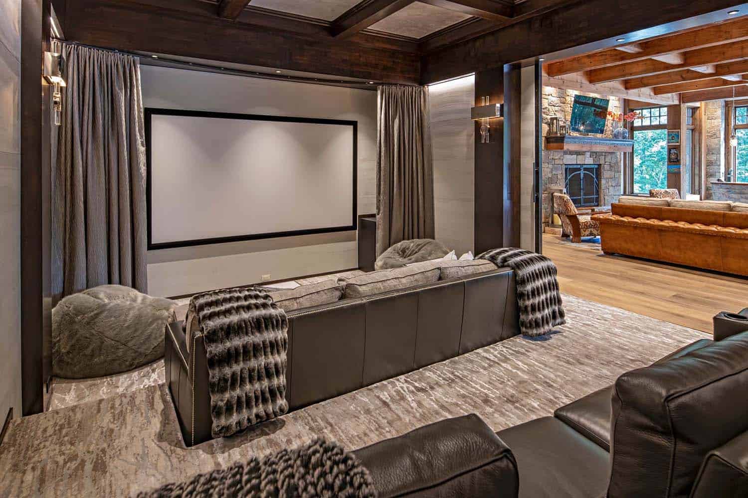rustic home theater