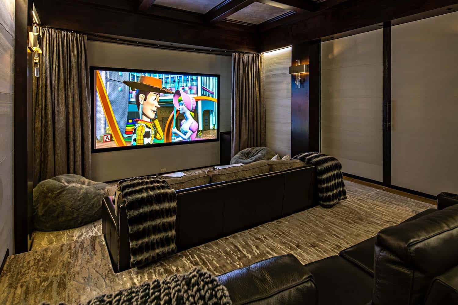 rustic home theater