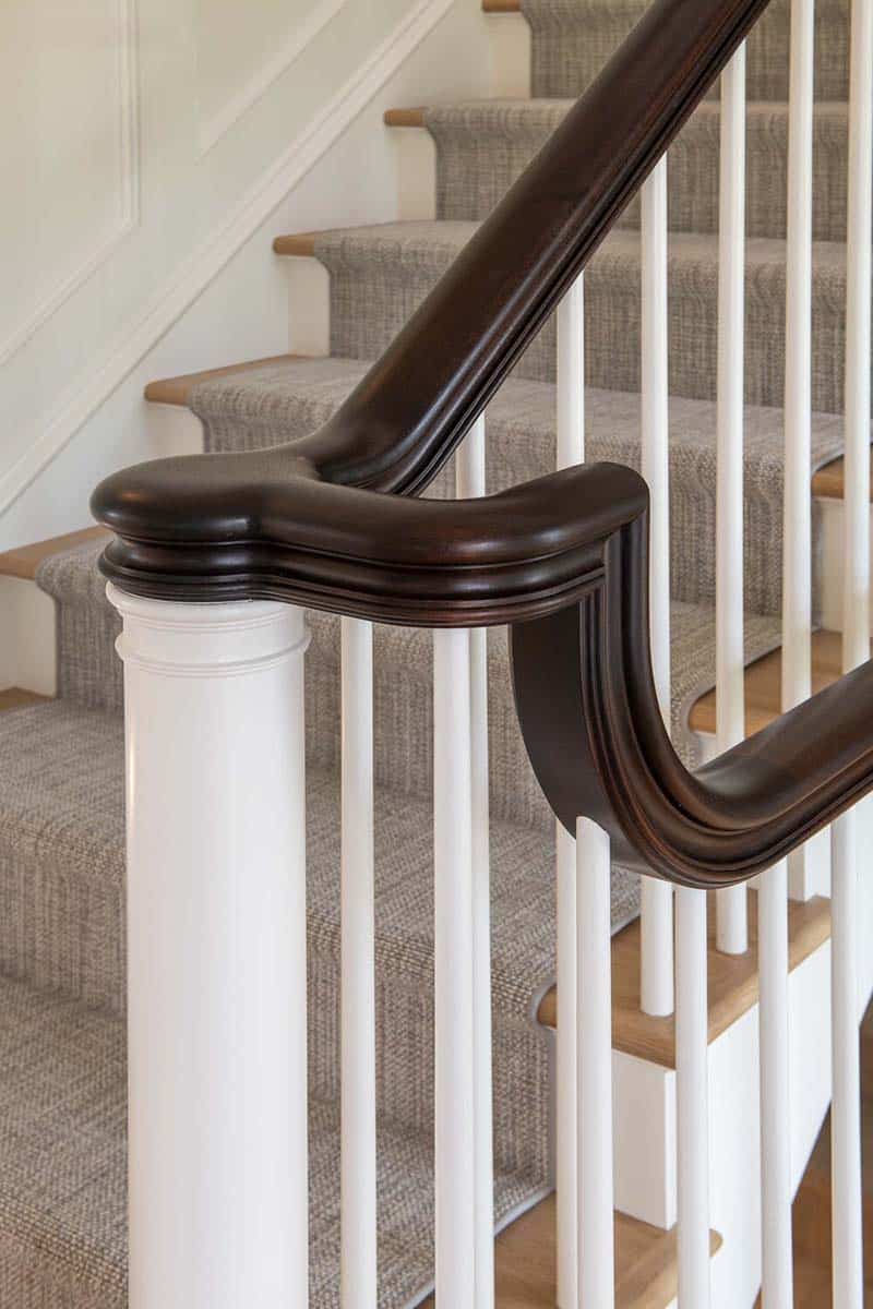 coastal style staircase banister detail