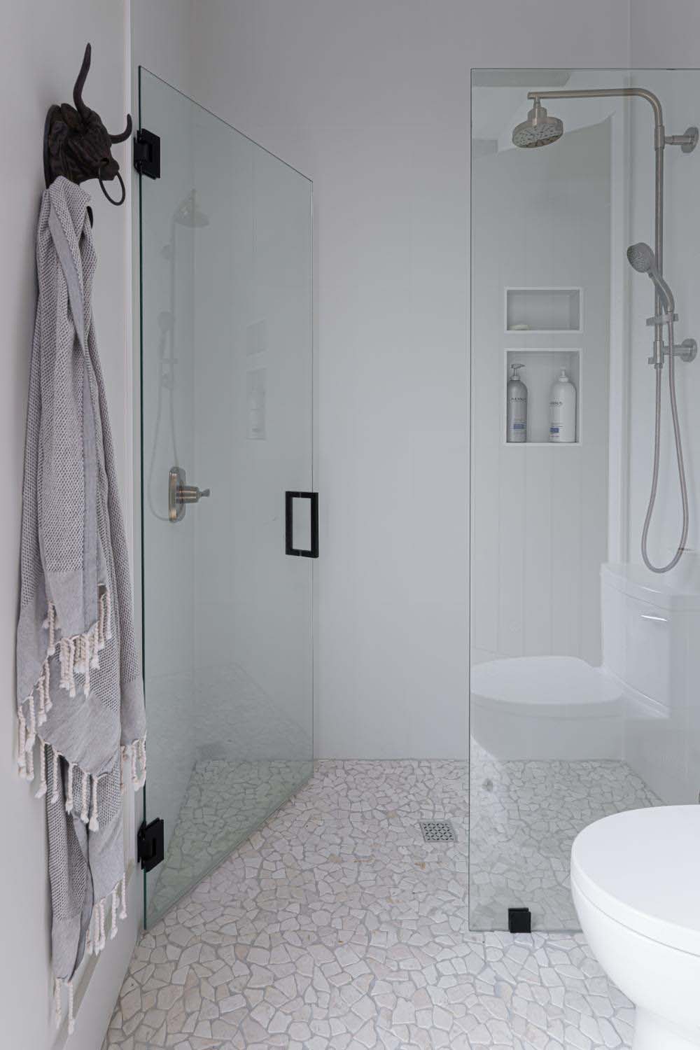 English modern style bathroom with a shower